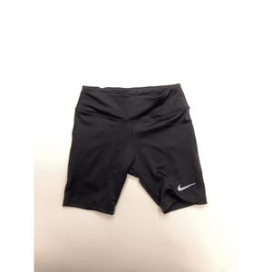 Nike women's small DRIFIT polyester spandex shorts black zippered pocket